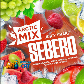 Табак для кальяна Sebero Arctic Mix Juicy Shake (Себеро Арктик Микс Джуси Шейк - Виноград, Мята, Арбуз, Малина, Базилик, Лимон, Лайм, Арктик) 100г - фото 1 Табак для кальяна Sebero Arctic Mix Juicy Shake (Себеро Арктик Микс Джуси Шейк - Виноград, Мята, Арбуз, Малина, Базилик, Лимон, Лайм, Арктик) 100г - фото 1